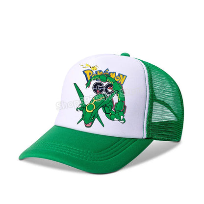 Pokémonová baseballová čepice Pikachu Charizard Gengar kreslená postavička čepice s kšiltem pro děti i dospělé letní outdoorová sportovní čepice pro chlapce ležérní módní čepice dárek