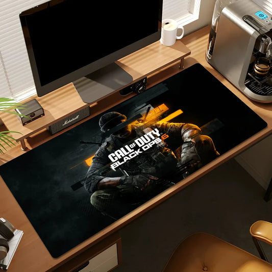 COD Call Of Duty Black Ops 6 Ghost For PC Large MousePads Desk Gaming Mouse Pad Stitched Edges Non-Slip Rubber Base Extended