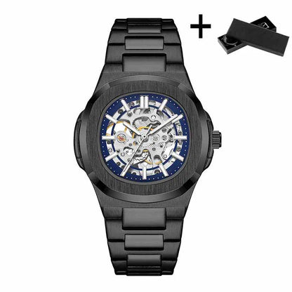 Hollow Out Men's Mechanical Wrist Watches Skeleton Design Luxury Full Automatic Man Watch relogio
