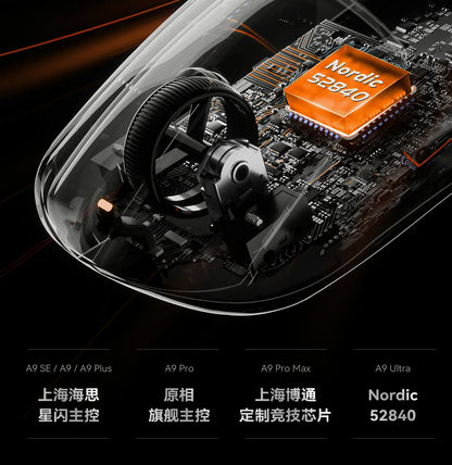 ATK A9 Wireless Gaming Mouse NearLink Technology Ergonomic PAW3395 Tri-Mode Bluetooth Low Latency Esports Mice PC