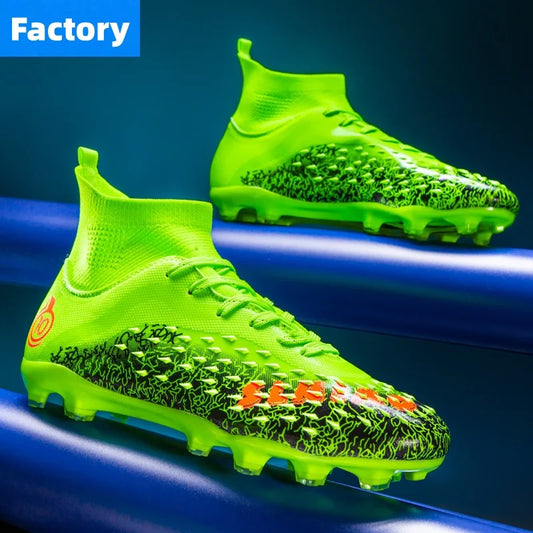 Men Professional Football Shoes Society Cleats Soccer Shoes Original Indoor Football Field Boots Grass Training TF/FG Sneakers