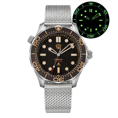 Watchdives 42mm Titanium Dive Watch NTTD VH31 Sweep Second Quartz Movement 200m Waterproof Super Luminous Men Watches