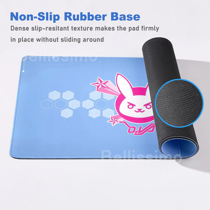 Accessori gaming O-Overwatch D-D.va Tappetino mouse grande Tappetino per tastiera e mouse PC Scrivania XXL Tappetini estesi Gamer Mausepad