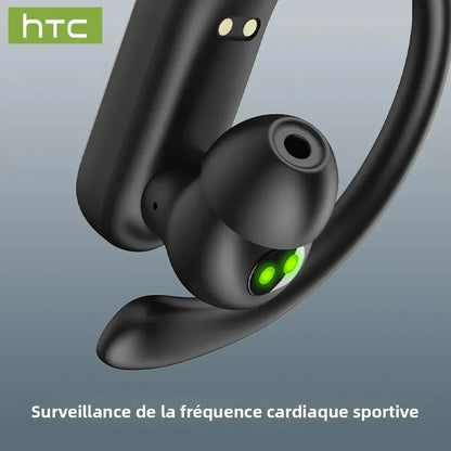 HTC NE61 Bluetooth Earphones Noise Reduction Sports Wireless Headphones AI Translator Heart Rate Monitor Earbuds