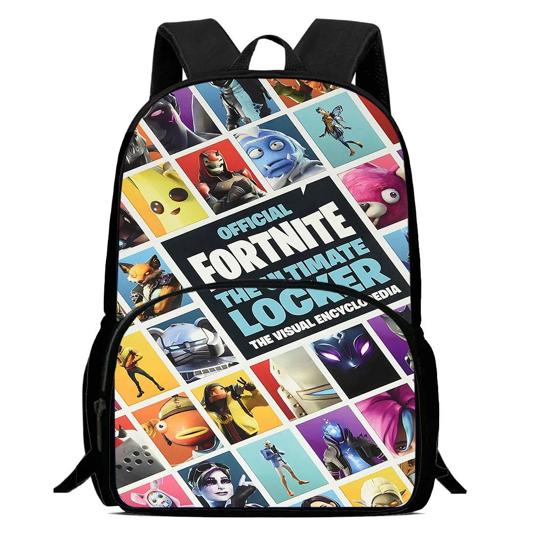 Kinderrucksäcke mit angesagtem Game-Design, Umhängetasche und Federmäppchen F-FortniteS, Schulrucksäcke mit großem Fassungsvermögen für Jungen und Mädchen, ideales Geschenk