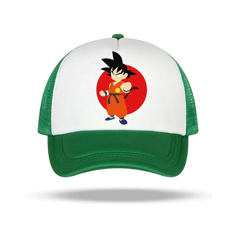 Cappellino con visiera Dragon Ball per ragazzo con stampa anime di Goku - Cappellini per bambini e adulti - Cappellini estivi traspiranti - Cappellini alla moda in stile cartone animato - Abbinabili ai costumi - Di tendenza