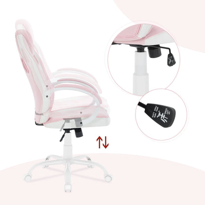 WOLTU Gaming Chair Gamer Armchair Office Computer Chair Ergonomic Design Fabric 360° Swivel Chair Adjustable Height High Back