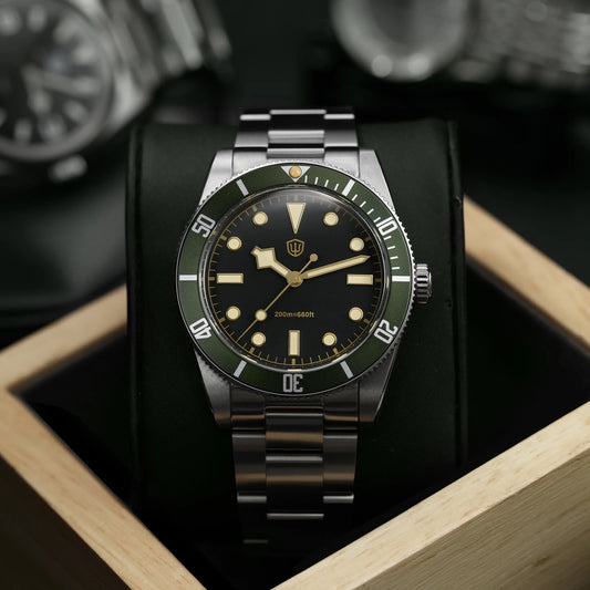 Watchdives WD7922 BB54 Watch VH31 Sweep Second Movement Sapphire Crystal 20bar Waterproof C3 Luminous 37mm Vintage Watches