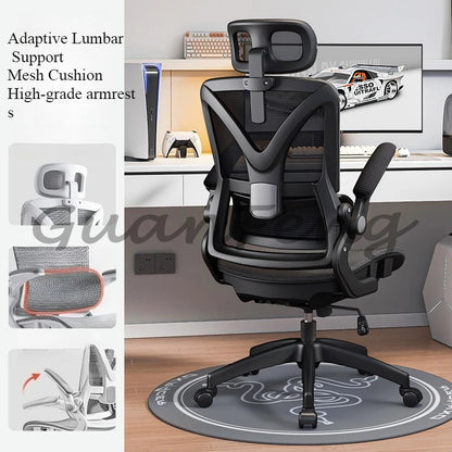 Adjustable Breathable Mesh High Density Sponge Seat Ergonomic Gaming Chair 3D Lumbar Support Racing Swivel