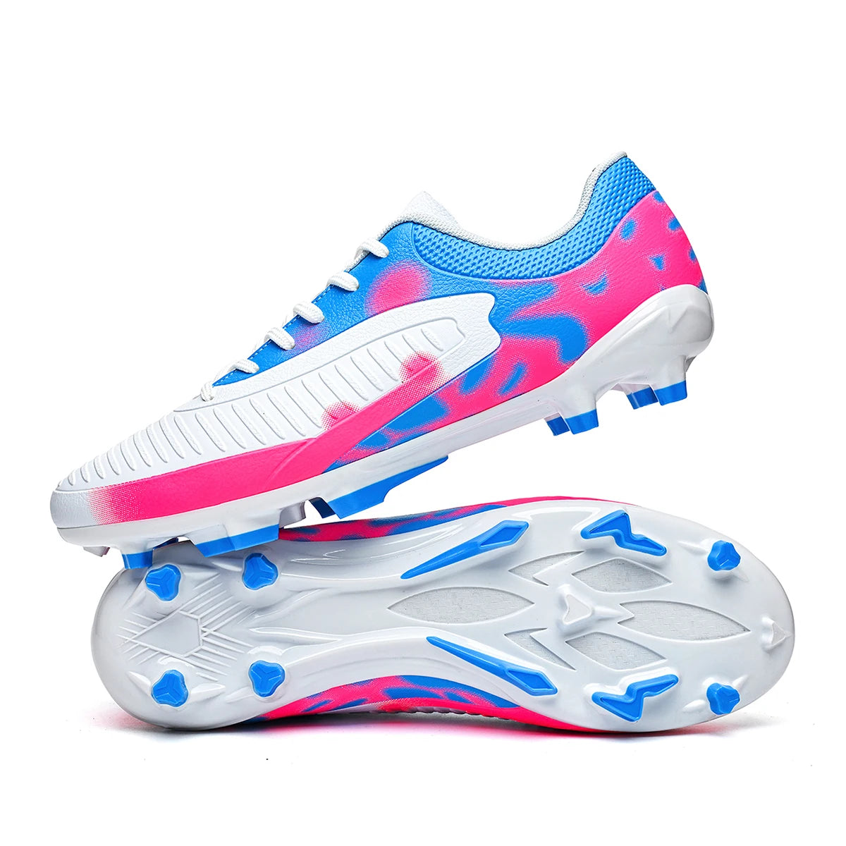 Chaussures de football pour hommes respirantes FG/AG à crampons longs, adaptées à l'entraînement et à la compétition, antidérapantes universelles toutes saisons