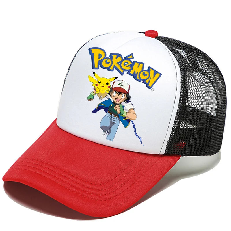 Pokémonová baseballová čepice Pikachu Charizard Gengar kreslená postavička čepice s kšiltem pro děti i dospělé letní outdoorová sportovní čepice pro chlapce ležérní módní čepice dárek