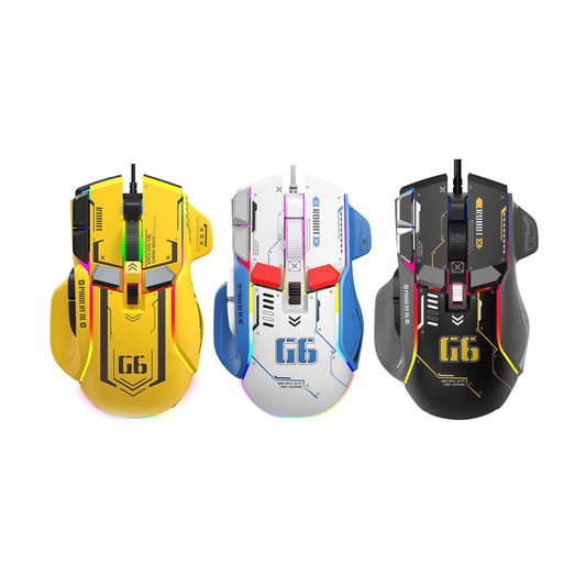 High-end Programmable Gaming Mouse Wired 12800dpi 12 keys RGB Game Mice for Windows IOS  Home Office Laptop PC