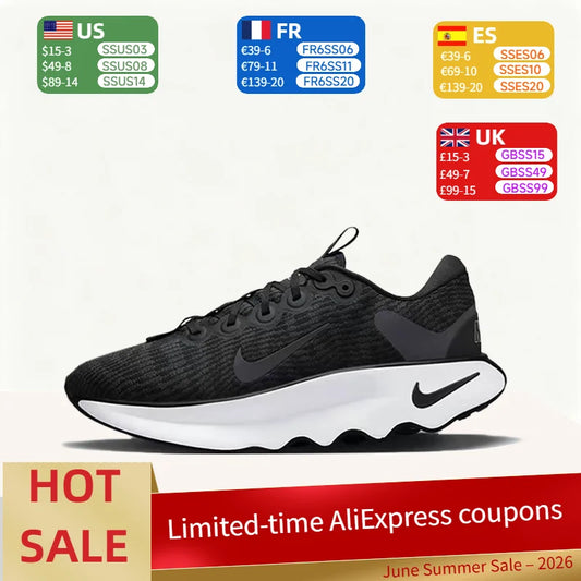 Nike Motiva Durable Breathable Low-Top Comfortable Versatile Running Shoes Men's Black DV1237-001