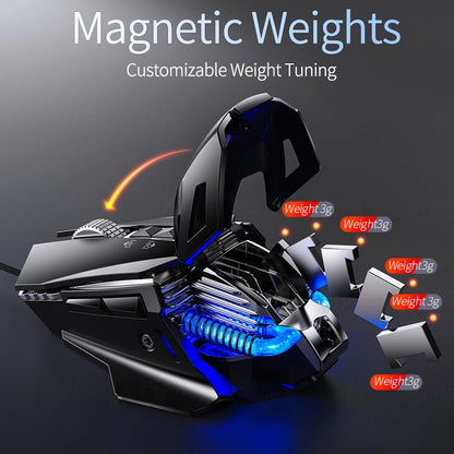 Wired RGB Backlit Esports Gaming Mouse 200-7200 DPI Adjustable, USB Wired for PC Laptop FPS Games