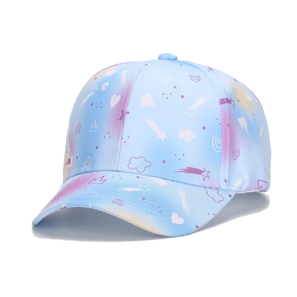 Populære baseballkasketter med tegneserietryk til børn, 54 cm hovedomkreds, til drenge og piger under 10 år – smukke, iøjnefaldende snapback-kasketter BK31