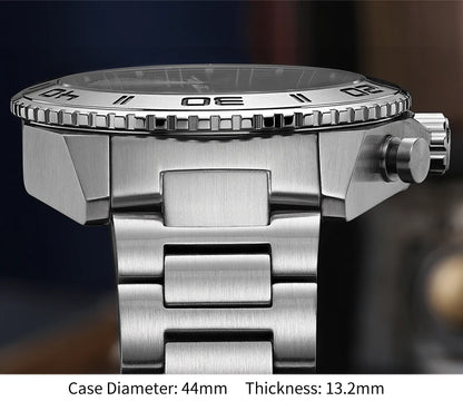 Yelang Watches V1035 44mm Men Diving Watch Human Kinetic Energy Watch 100m Waterproof Watches luminous Japan PX83 Sapphire