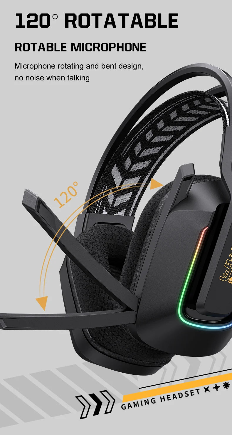 ONIKUMA GT828 Bluetooth Headset Four-mode Connection Over Ear HIFI Stereo Wireless Gaming Headsets with Mic for PC Laptops PS5