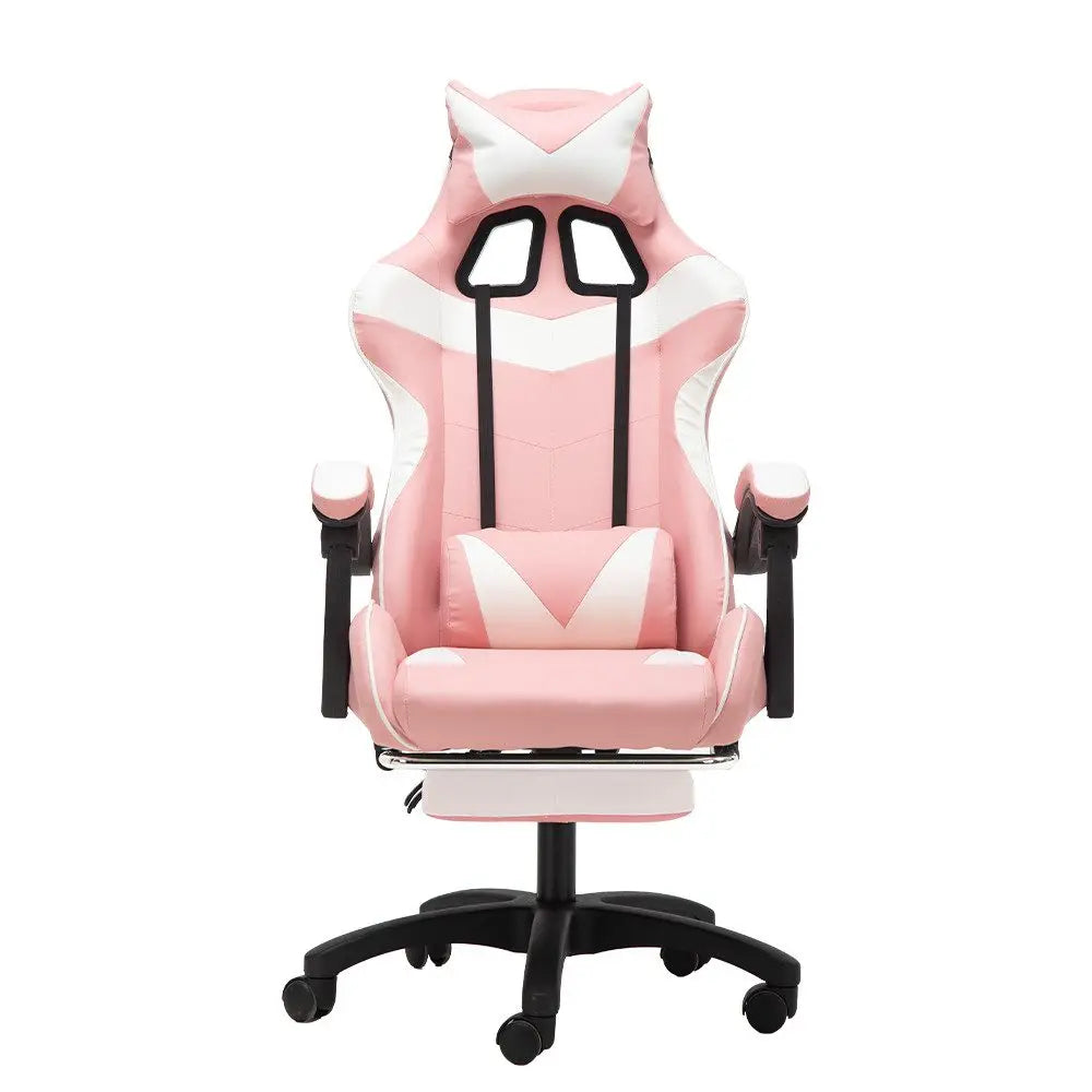 Ergonomic gaming chair, office chair, height adjustable,PU leather computer chair, with headrest and lumbar support, 360° swivel
