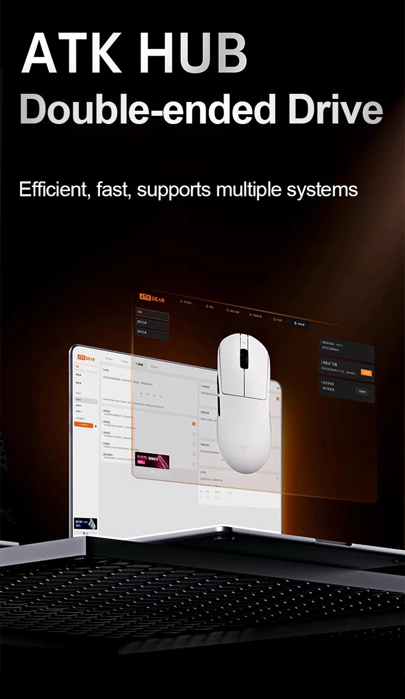 ATK Dragonfly A9 SE Plus Pro Max Ultra Wireless Gaming Mouse NearLink Ultra-lightweight Tri-mode Dual 8K Ergonomic E-sports Mice