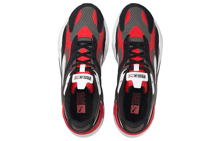 Baskets basses durables Puma Rs-X³ Twill Air Mesh, noir, blanc, rouge, 368845-02