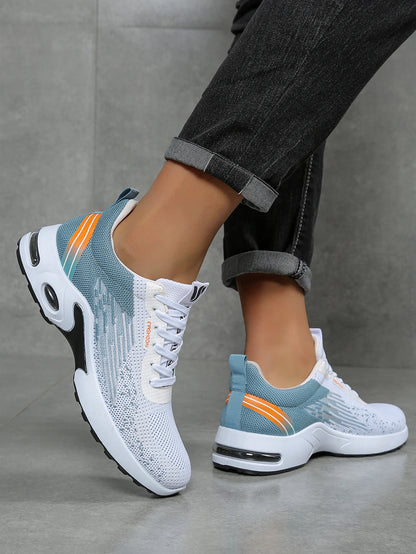 Zapatos para hombre, calzado casual para hombre, malla transpirable, amortiguación de aire, suela suave, zapatillas deportivas modernas con bloques de color