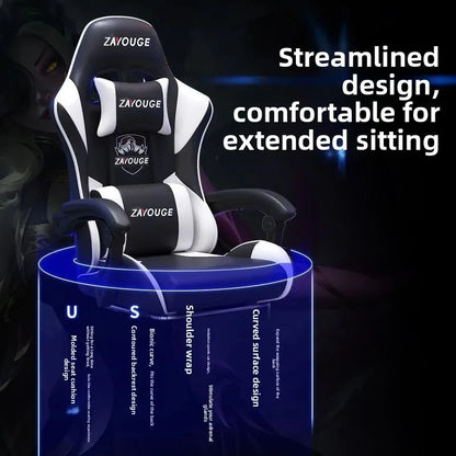 Ergonomická herní židle pro home office, dlouhé hodiny a streamery, nastavitelná, polohovatelná, lehká a odolná