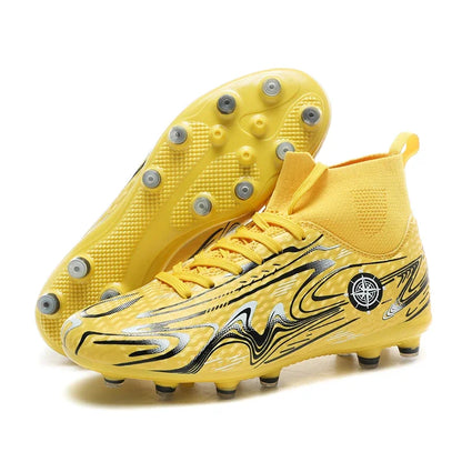 Crampons de Football pour hommes, chaussures d'entraînement sur gazon en salle, antidérapantes, TF/AG, bottes de terrain de Football confortables pour enfants