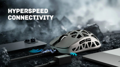 ATTACK SHARK R2 Magnesium Alloy PAW3950 Gaming Mouse, Tri-mode, 8000hz, 42000 DPI, 45g Ultralight, 100M Clicks Microswitches
