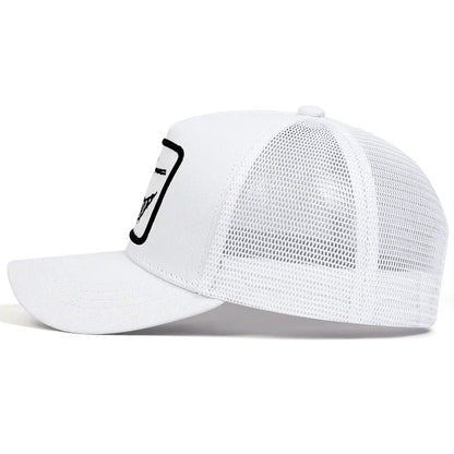 Casquettes de baseball unisexes X à broderie « visage souriant avec dents » – Casquettes de protection solaire pour le printemps et l'été, à porter en extérieur, ajustables, style « trucker » décontracté