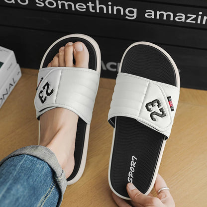 Sandales d'été pour hommes, chaussures décontractées, respirantes, légères, tongs, sandales de plage, confortables, plates