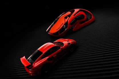 Angry Miao Infinity Gaming Wireless Mouse Hot-Swappable Metal Ultralight Hollow PAW3950 Dual 8K Wired Tri-Mode Orange