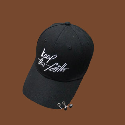Kvinder Mænd Hip Hop K-pop Snapback-baseballkasket Ensfarvet med ring Sport Dans Rejse Elsker Far-kasket Kasketter Streetwear Justerbar