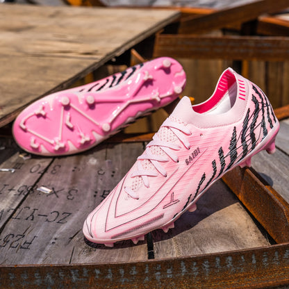 Chaussures de football unisexes pour hommes, modèle AG FG, avec tige en polyuréthane résistant et crampons en caoutchouc robustes, idéales pour les matchs de football en extérieur, sur gazon et pour les activités sporti