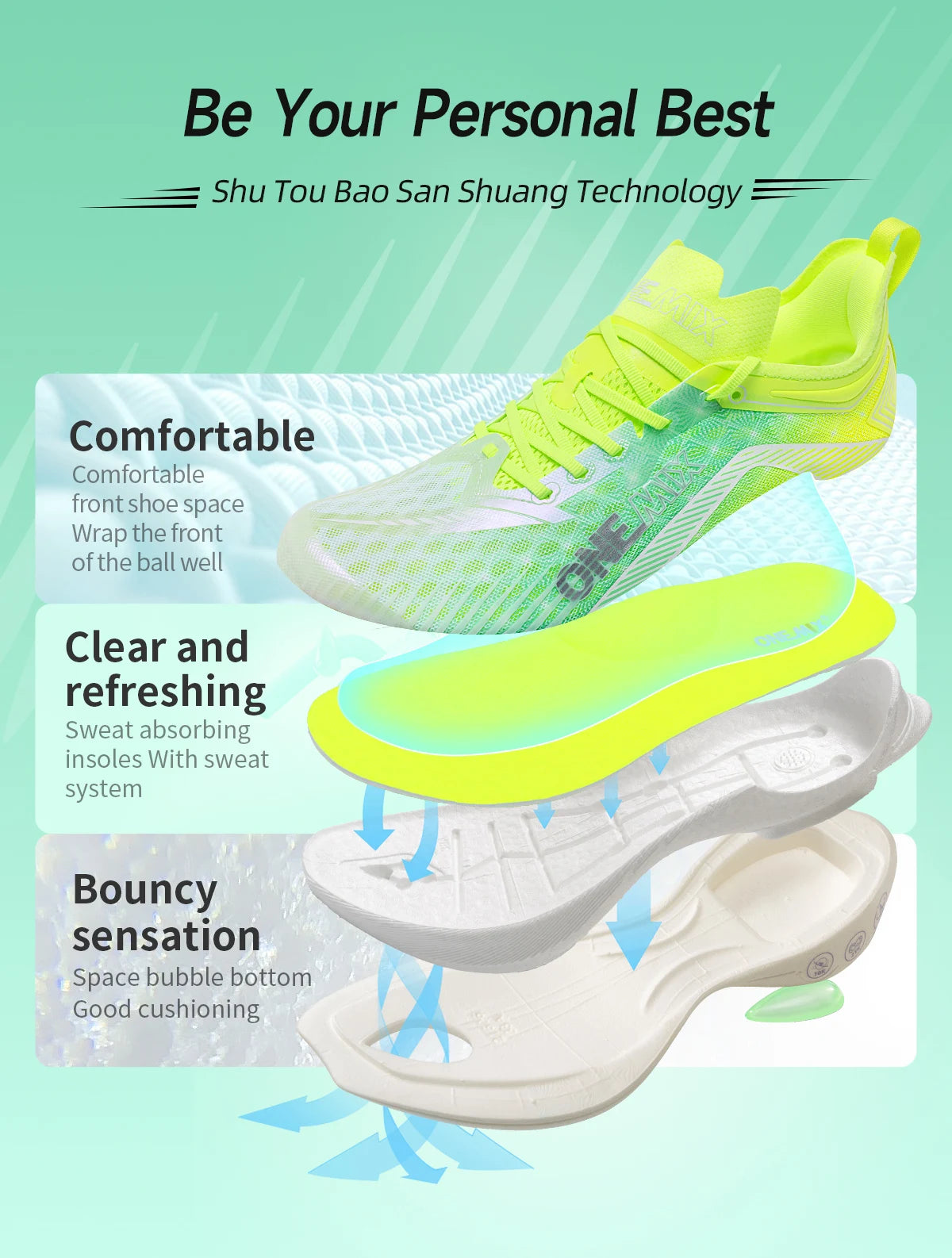 ONEMIX Carbon Plate Marathon Running Racing Shoes Professional Stable Support Shock Relief Ultra-Light Rebound Sneakers