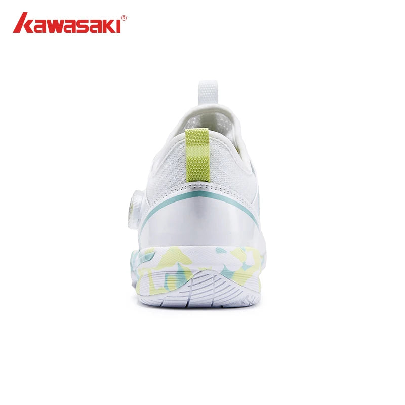 Kawasaki CROSS SPACE MID 2.0 Badminton Shoes Upgraded Shock-absorbing Auto Knob Professional Sport Shoes Men 2024 New