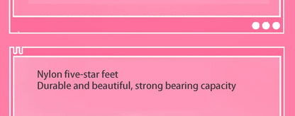 Pink Cartoon Electric Sound Girl Office Chair 360 ° Lift Rotating Home Computer Game Student Learning to Upgrade Latex Cushion