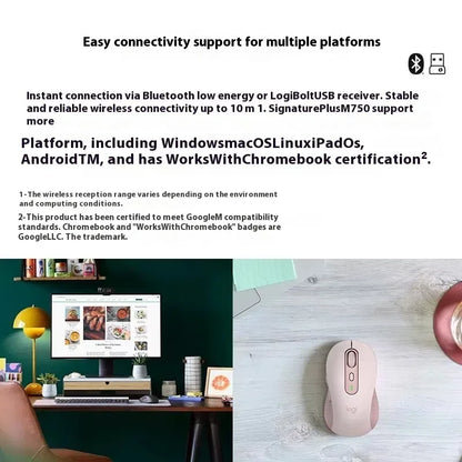 Logitech M750 Mouse 2.4Ghz USB Receiver Wireless Mice 2000DP Office Smart Mouse Portable Mouse For PC Laptop