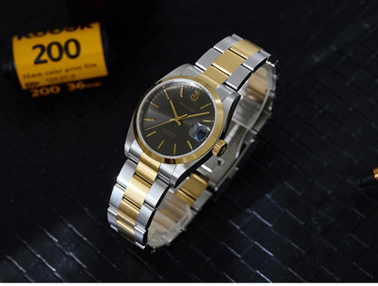 Baltany Men Automatic Watch 36MM Mechaical Wristwatch Bubble Sapphire 10ATM Waterproof C3 Luminous NH35