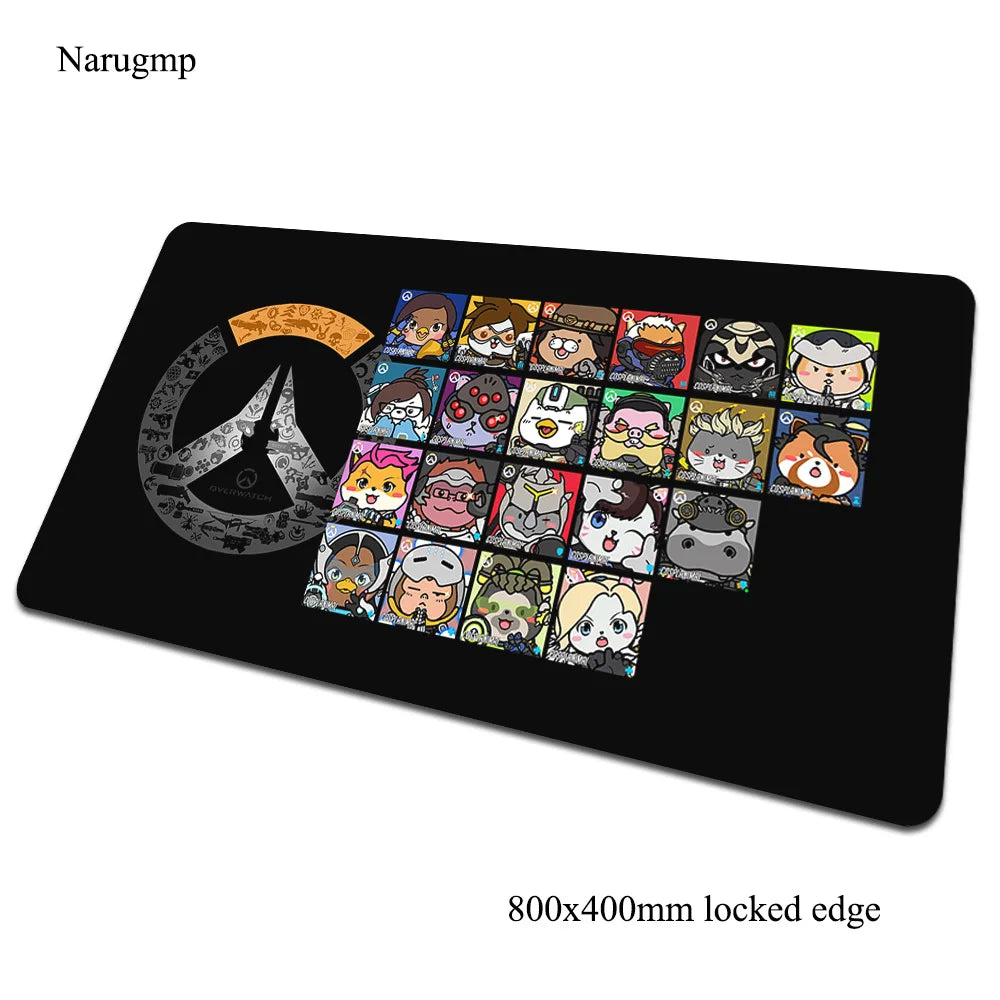Overwatch pelės kilimėlis 80x40cm, žaidimų pelės kilimėlis, Helovino dovana, didelis pelės kilimėlis žaidėjams, kompiuterio stalo kilimėlis, notebook pelės kilimėlis PC