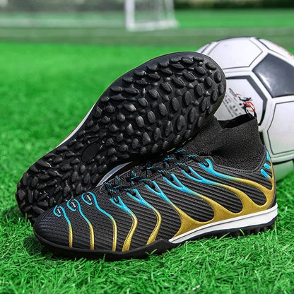Men Match Football Boots Sport Training Long Spikes FG/TF Boys Cleats Outdoor Soccer Shoes Non Slip Indoor Futsal Comfortable