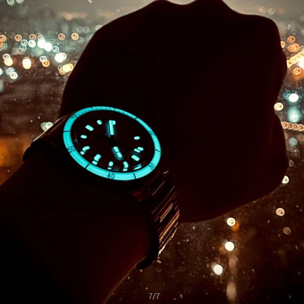 Proxima PX1703 Luxury Diver Watch Business Waterproof Male Clock PT5000 Men Watches Stainless Steel Sapphire Bezel BGW9 Luminous