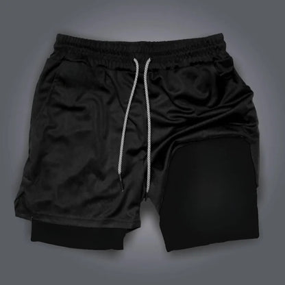 Dragon Ball Peripheral Printing Double-layer Shorts GOKU American Sports Comfortable Fashion Summer Men's Loose Breathable Pants