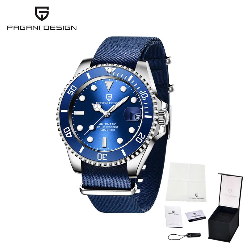PAGANI DESIGN Diving Watch Mechanical Automatic Watch 316L Stainless Steel UltraBright Luminous Watch Top Luxury Watches for Man