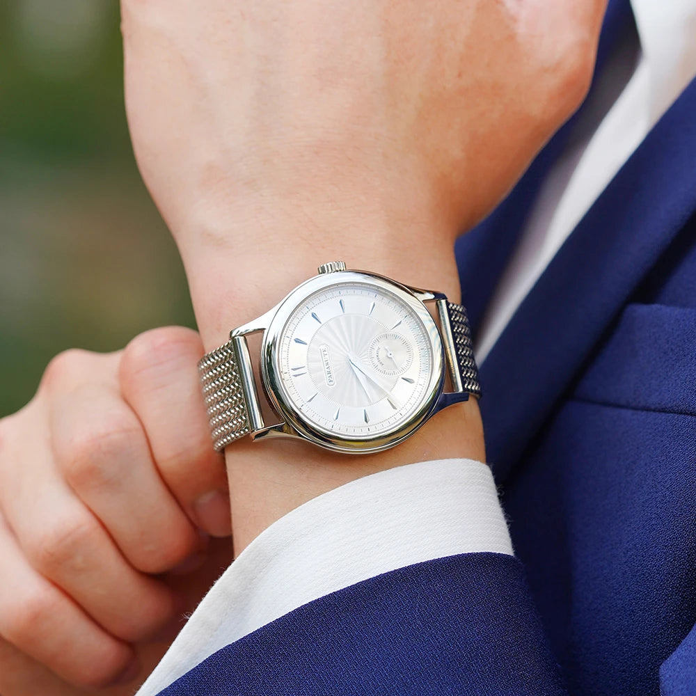 FARASUTE Retro Hangzhou Customized Movement Automatic Mechanical Watch Men Sapphire Stainless Steel Small Second Hand Wristwatch