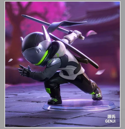 POP MART Genuína Overwatch Play Of The Game Series Blind Box — Figuras colecionáveis em PVC, ornamentos de secretária e modelos de brinquedo para fãs