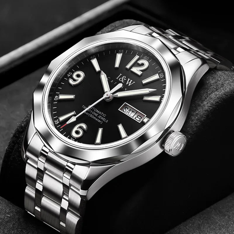 Montre mécanique de luxe pour homme Reloj CARNIVAL en tungstène, mouvement automatique MIYOTA 8205, étanche.