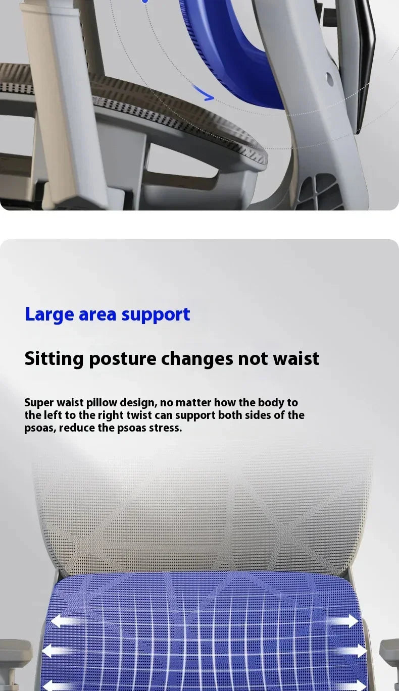 Office Chair Gaming Desk Ergonomic Computer Adjustable Armrests 3D Headrest Chair Lift Chair Back Can Tilt Back with Foo Pedals