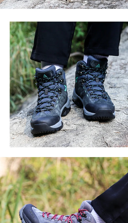 HUMTTO vandresko, vandtætte jagtstøvler til mænd, taktiske ørken-kampstøvler, ankelhøje trekkingstøvler til mænd og kvinder, varme lædersneakers