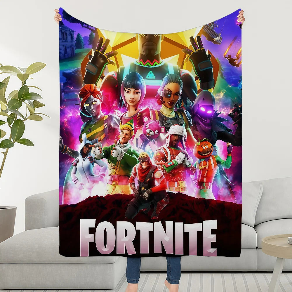 Superkuschelige Plüsch-Kuscheldecke fürs Wohnzimmer F-FORTNITES-ES, Spielzimmer, Sofa, Couch, Kindergeburtstagsgeschenke