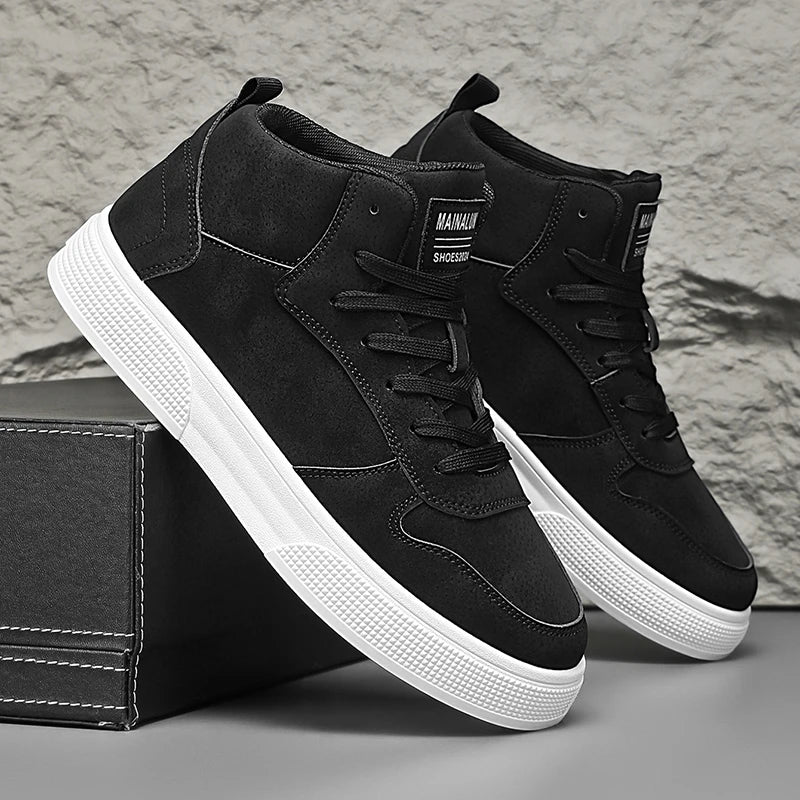 Baskets, chaussures de skate montantes pour le printemps et les sports de plein air, à lacets, grandes tailles, confortables et faciles à enfiler